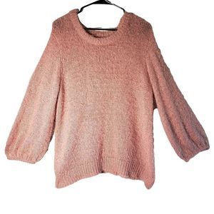 A New Day A.N.D Pink Knitted Long Sleeve Sweater Women's Size Medium